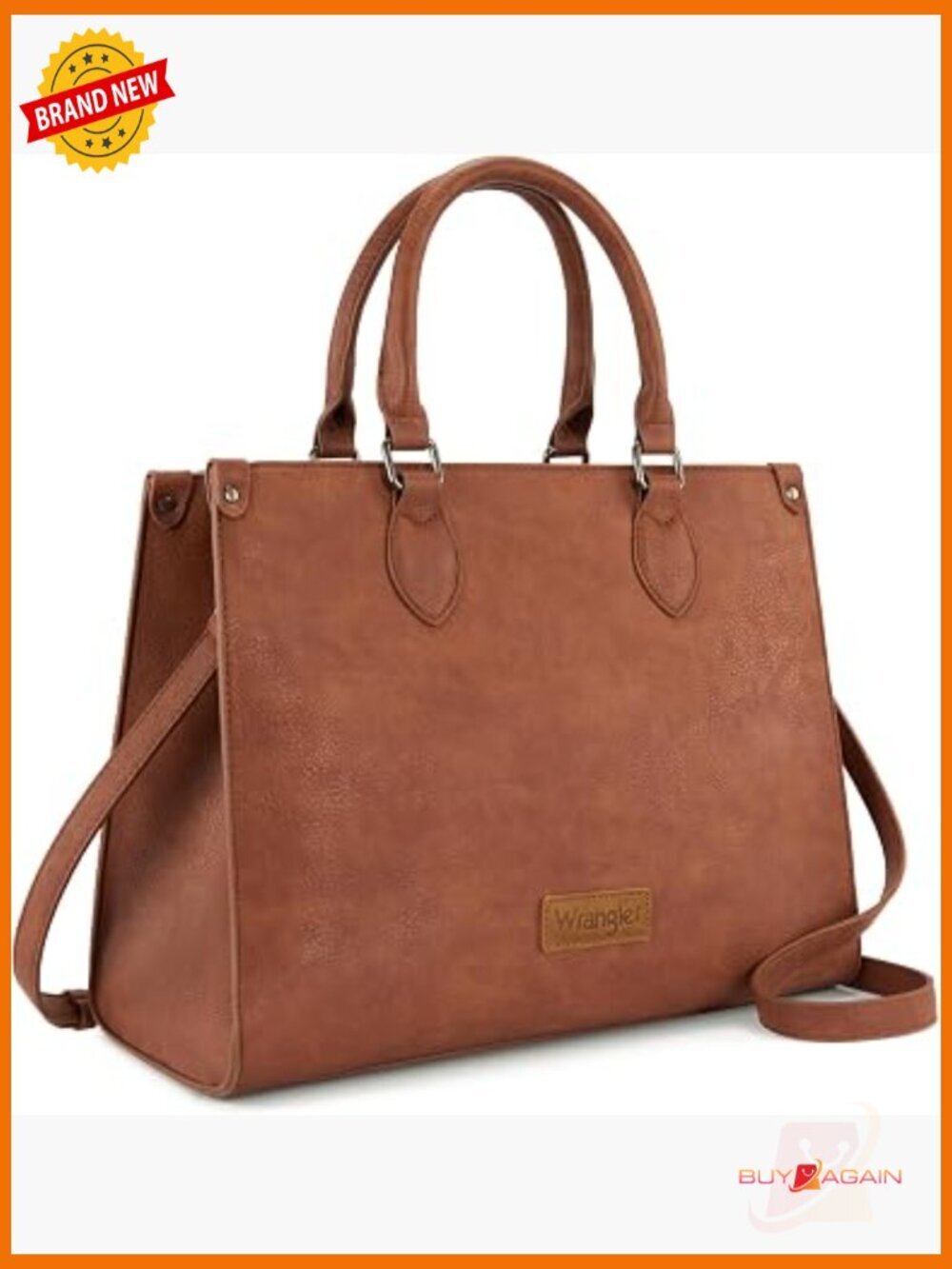 Large Western Tote Bag for Work, Shoulder Handbag with Crossbody Strap